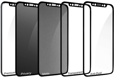 EXISITERS Edge To Edge Tempered Glass for Iphone 12, Iphone 12 Pro, (FIVE DIFFERENT GLASS)(Pack of 5)