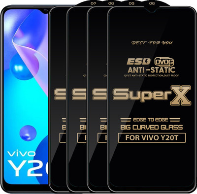 Qyist Edge To Edge Tempered Glass for VIVO Y20T(Pack of 4)