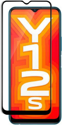 DMJHP Edge To Edge Tempered Glass for Vivo Y12s(Pack of 1)