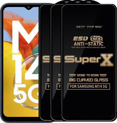 Qyist Edge To Edge Tempered Glass for SAMSUNG M14 5G(Pack of 3)
