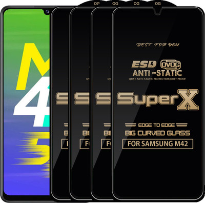 Qyist Edge To Edge Tempered Glass for SAMSUNG M42(Pack of 4)