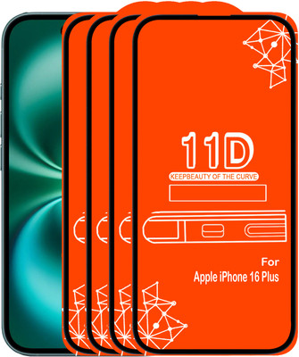 DeepzHub Edge To Edge Tempered Glass for iPhone 16 Plus(Pack of 4)