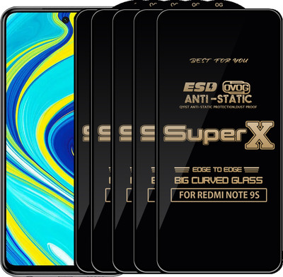 Qyist Edge To Edge Tempered Glass for REDMI NOTE 9S(Pack of 5)