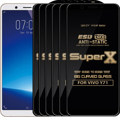 Qyist Edge To Edge Tempered Glass for VIVO Y71(Pack of 6)
