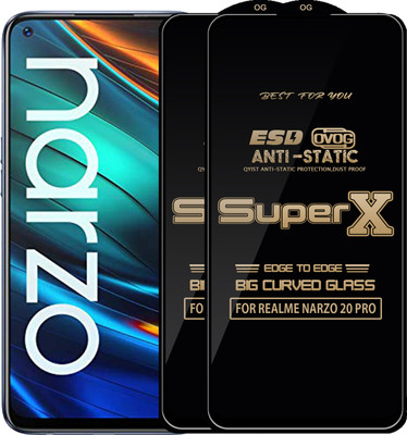 Qyist Edge To Edge Tempered Glass for REALME NARZO 20 PRO(Pack of 2)