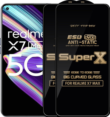 Qyist Edge To Edge Tempered Glass for REALME X7 MAX(Pack of 2)
