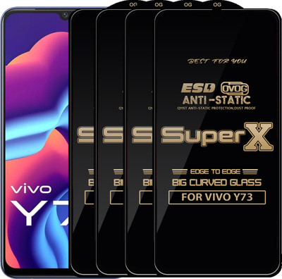 Qyist Edge To Edge Tempered Glass for VIVO Y73(Pack of 4)