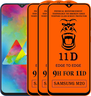 Xester Edge To Edge Tempered Glass for Samsung Galaxy M20(Pack of 3)