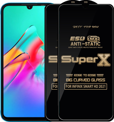 Qyist Edge To Edge Tempered Glass for INFINIX SMART HD 2021(Pack of 2)