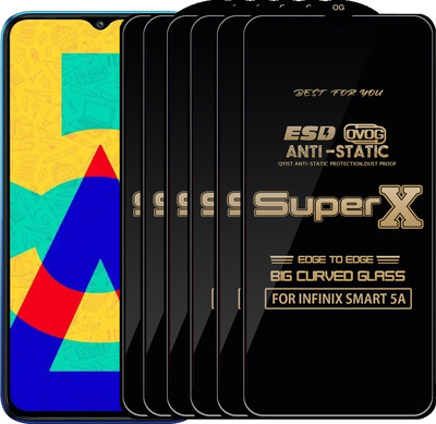 Qyist Edge To Edge Tempered Glass for INFINIX SMART 5A(Pack of 6)