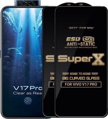 Qyist Edge To Edge Tempered Glass for VIVO V17 PRO(Pack of 2)
