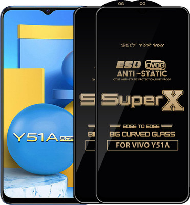 Qyist Edge To Edge Tempered Glass for VIVO Y51A(Pack of 2)