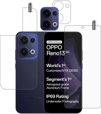 ZIDZEE Front and Back Tempered Glass for OPPO RENO 13 5G FRONT AND BACK CAMERA LENS(Pack of 3)