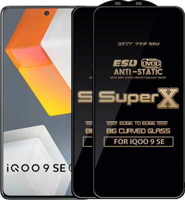 Qyist Edge To Edge Tempered Glass for IQOO 9 SE(Pack of 2)