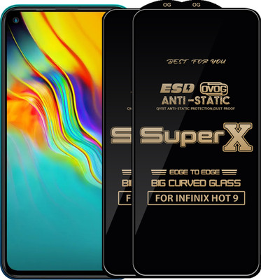 Qyist Edge To Edge Tempered Glass for INFINIX HOT 9(Pack of 2)