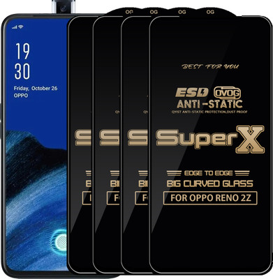 Qyist Edge To Edge Tempered Glass for OPPO Reno 2z(Pack of 4)