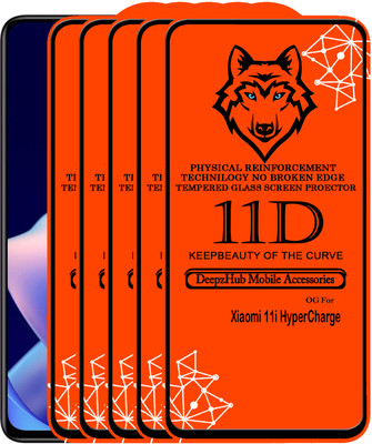 CRodible Edge To Edge Tempered Glass for Xiaomi 11i Hypercharge(Pack of 5)