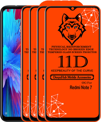 CRodible Edge To Edge Tempered Glass for Redmi Note 7(Pack of 4)