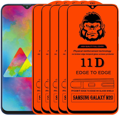 Xester Edge To Edge Tempered Glass for Samsung Galaxy M20(Pack of 5)