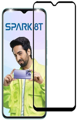 SRT Edge To Edge Tempered Glass for Tecno Spark 8T(Pack of 1)