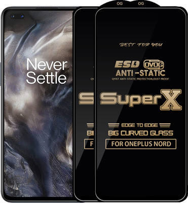 Qyist Edge To Edge Tempered Glass for ONEPLUS NORD(Pack of 2)
