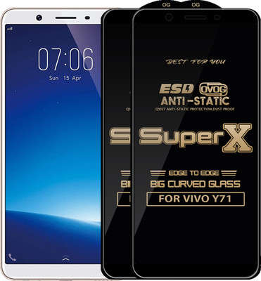 Qyist Edge To Edge Tempered Glass for VIVO Y71(Pack of 2)