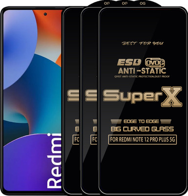 Qyist Edge To Edge Tempered Glass for REDMI NOTE 12 PRO PLUS 5G(Pack of 3)