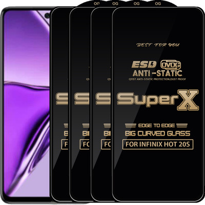 Qyist Edge To Edge Tempered Glass for INFINIX HOT 20S(Pack of 4)