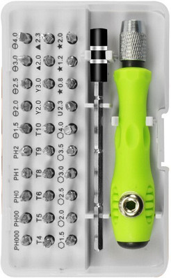 Dotcom 32 in 1 Mini Bits with Magnetic Flexible Extension Rod Standard Screwdriver Set(Pack of 32)