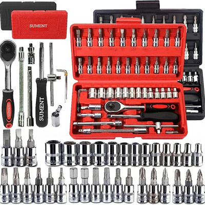 VOXEL 46 in 1 Tool kit use for Home & Professional Socket Set(Pack of 1)