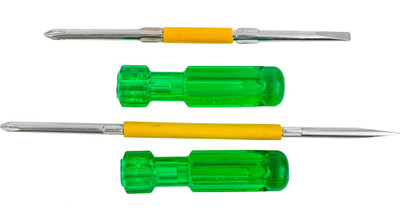 Globus 1101-SCREW DRIVER-2IN1 (6INCH/150MM) AND (8INCH/200MM) SET/2 Combination Screwdriver Set(Pack of 1)