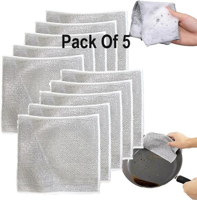 UnicueHub Non Scratch ck55 Dish Wash Cloth Scrub Pad(Large, Pack of 5)