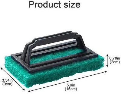 JKB TRADERS Tile Cleaning Multipurpose Scrubber Brush with Handle,1PCS Sponge Wipe(Large)