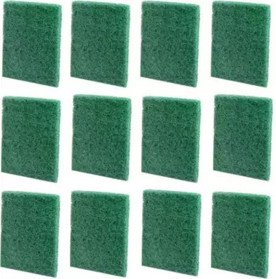 MegaValue Green Pad Scrubber for Kitchen Utensil Cleaning (3x4 Inch, Pack of 1) Scrub Pad(Regular)
