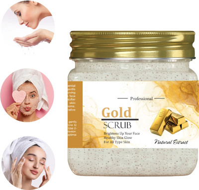 PERLENTE all skin Glow Face & Body Scrub gold  Scrub(360 ml)
