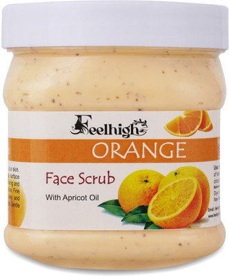 feelhigh Face and Body Orange Scrub Enriched with Apricot oil Scrub(500 ml)