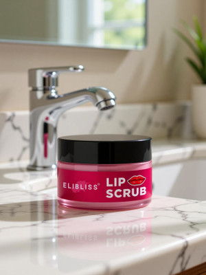 ELIBLISS Strawberry Lip Exfoliating Scrub for Dark, Dry & Chapped Lips Scrub(15 g)