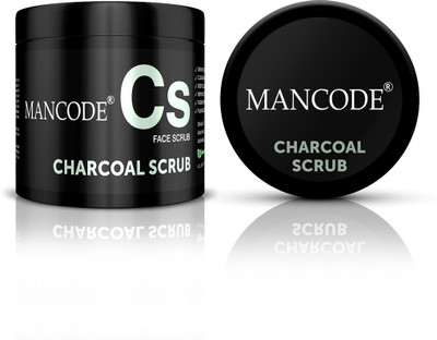 MANCODE Charcoal Face Scrub for Deep Cleansing & Exfoliation, Removes Dirt Scrub(100 g)