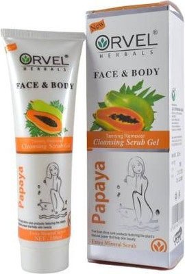 orvel Herbals Papaya face and body Scrub 100 ml-B51 Scrub(100 ml)