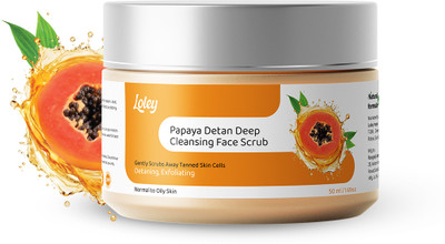 Loley Deep Cleansing Face Scrub|Papaya Extract And Glycolic Acid Scrub(50 ml)
