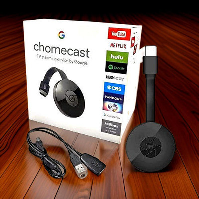 GUGGU Smart Streaming: Chromecast HDMI Dongle for Wireless Media Playback V14 Media Streaming Device(Black)