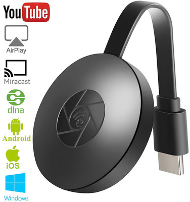 Clairbell A01_Chromecast Wireless Media Streaming: Chrome Cast HDMI Dongle Media Streaming Device(Black)