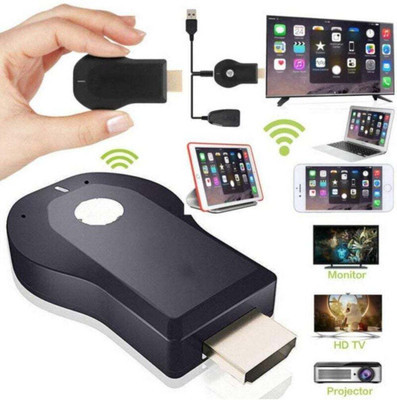 TECHEL ANYKAST WiFi Display Dongle Device (Black) tyu35 Media Streaming Device(Black)