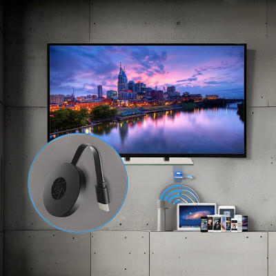 SYARA U58_Chromecast Wireless Media Streaming: Chrome Cast HDMI Dongle Media Streaming Device(Black)