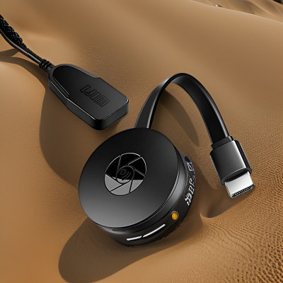 GUGGU D24_Chromecast Wireless Media Streaming: Chrome Cast HDMI Dongle Media Streaming Device(Black)