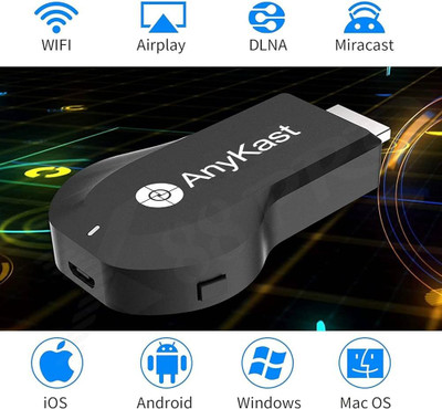ENMORA ANYKAST WiFi Display Dongle Device BGT9 Media (Black) bhu49 Media Streaming Device(Black)