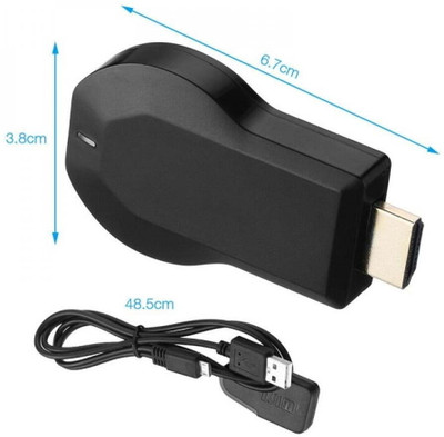 IMMUTABLE ANYKAST WiFi Display Dongle HDMI Media Streaming hjk18 Media Streaming Device(Black)