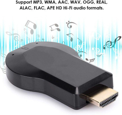 IMMUTABLE Anykast Wireless WiFi Display Adapter Media (Black) kjh4 Media Streaming Device(Black)