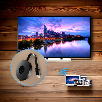 SYARA Smart Streaming: Chromecast HDMI Dongle for Wireless Media Playback V73 Media Streaming Device(Black)