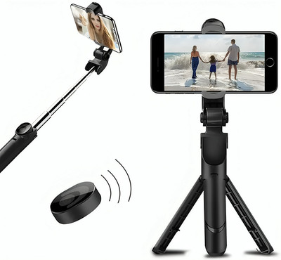 DYE VRGIN Bluetooth Selfie Stick(Black, Remote Included)
